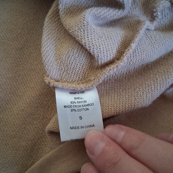 Laurie Felt Los Angeles Women's Size S Tan Quarter-Zip Pull Over Light Sweater - Picture 7 of 11